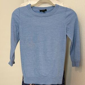 J. Crew Soft Blue Knit Top